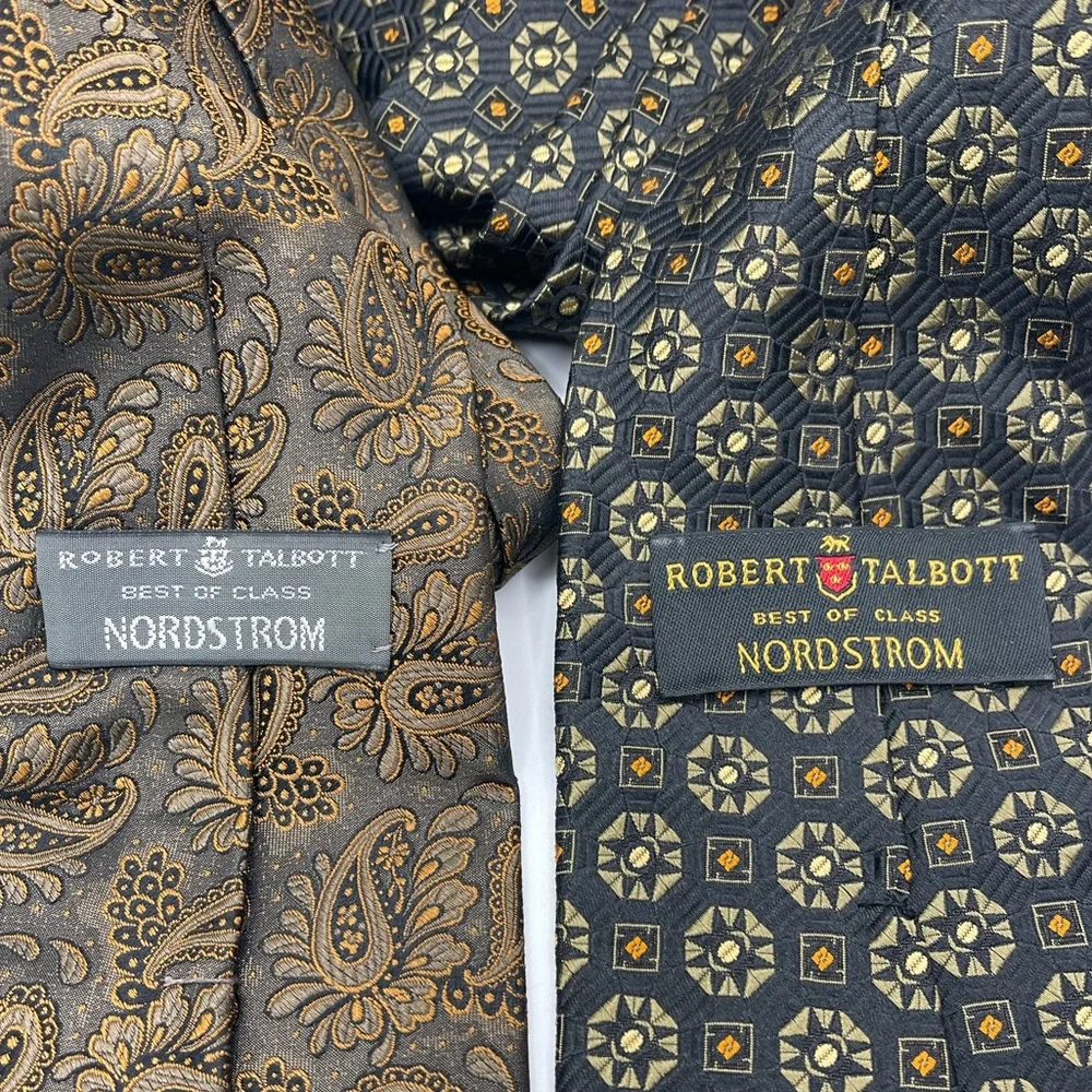 Robert Talbott Best Of Class Paisley and Geometric Patterned Ties 100% Silk